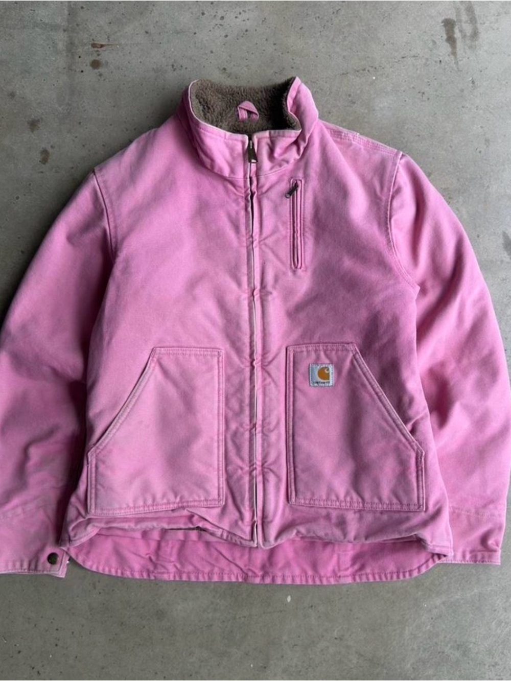 Vintage Carhartt workwear petal pink jacket